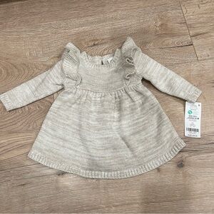 Carter's Cream Knit Dress for Kids Size Newborn NWT